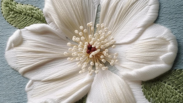 Broderie florală detaliu